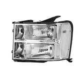 Chrome Headlights For 2007-2013 GMC Sierra 1500 2007-2014 2500HD 3500HD Pair